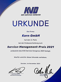 3. Platz beim KVD Service Management Preis