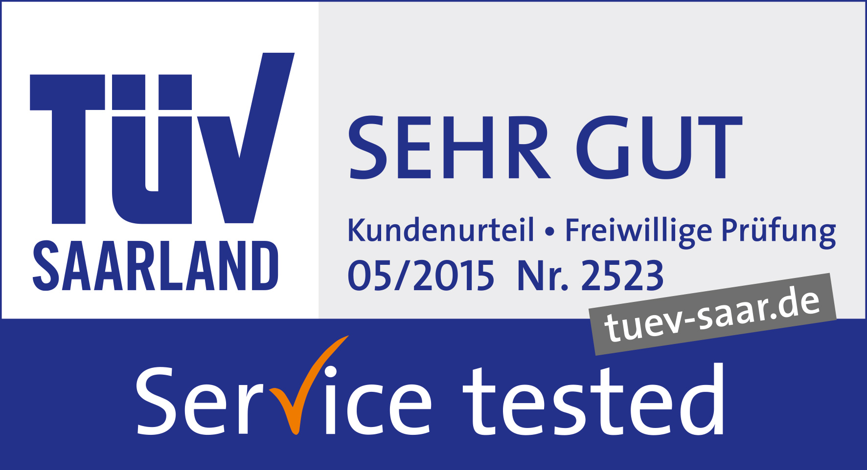 TÜV Zertifikat 2015